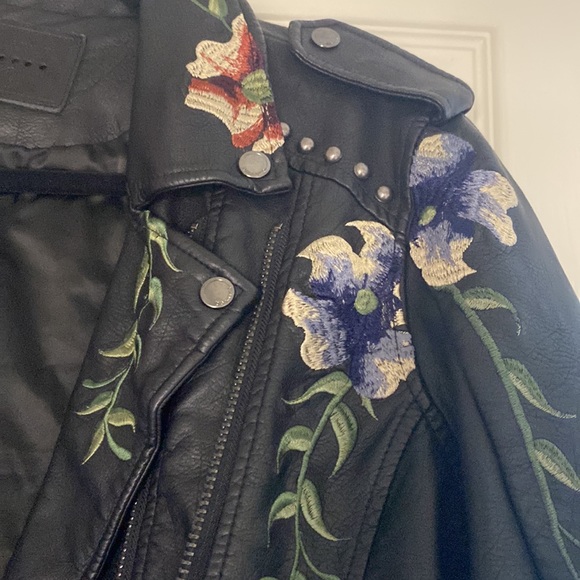 BlankNYC Embroidered Faux Leather Jacket - Picture 11 of 15
